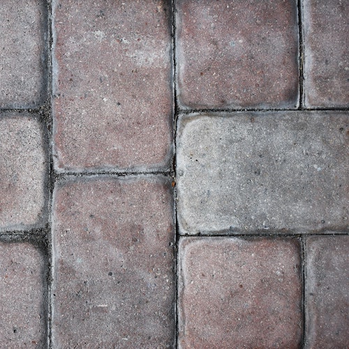 Driveway paver closeup